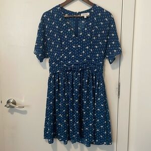 & Other Stories blue floral short dess